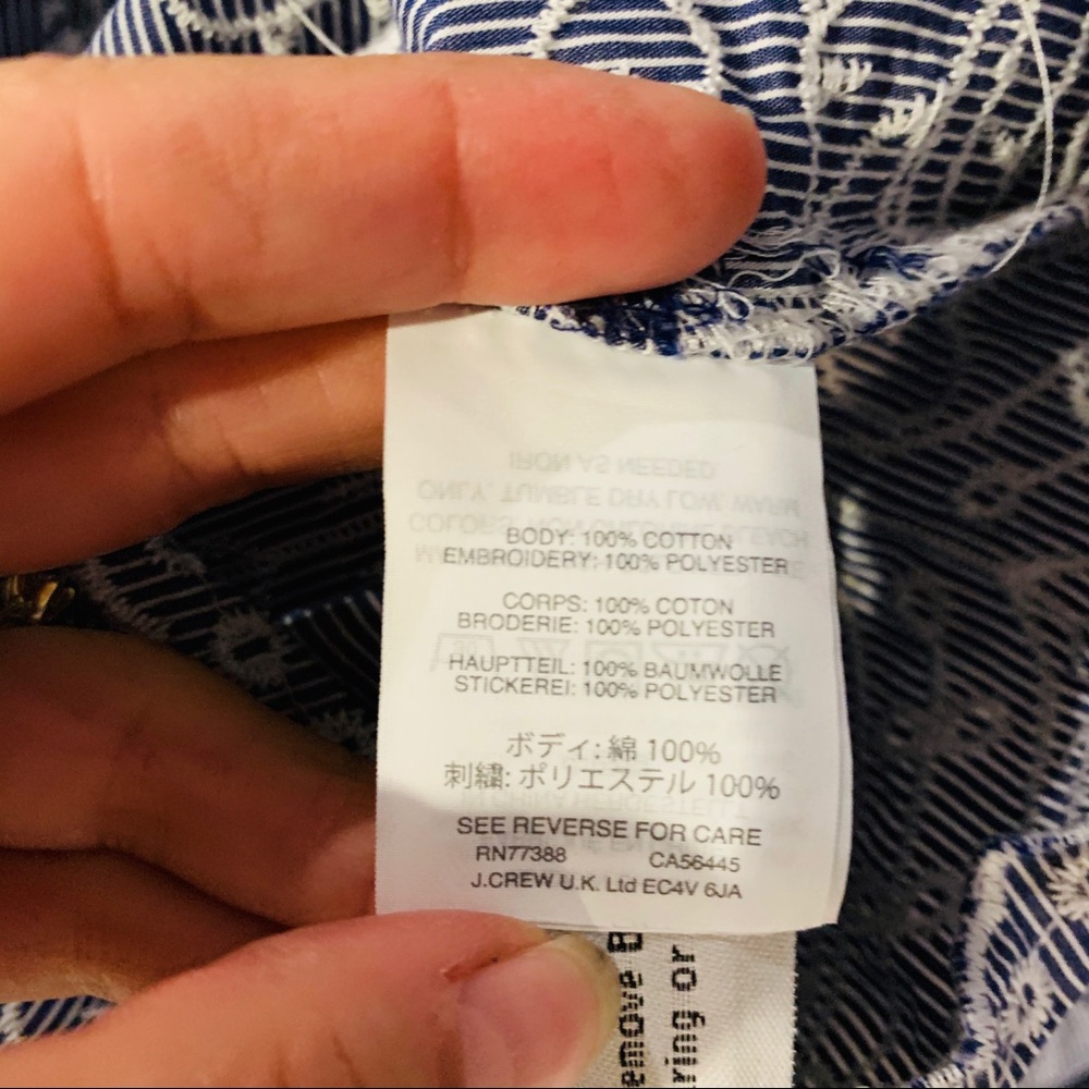 J. CREW Embroidered Bell Sleeve Poplin Shirt - Picture 10 of 11